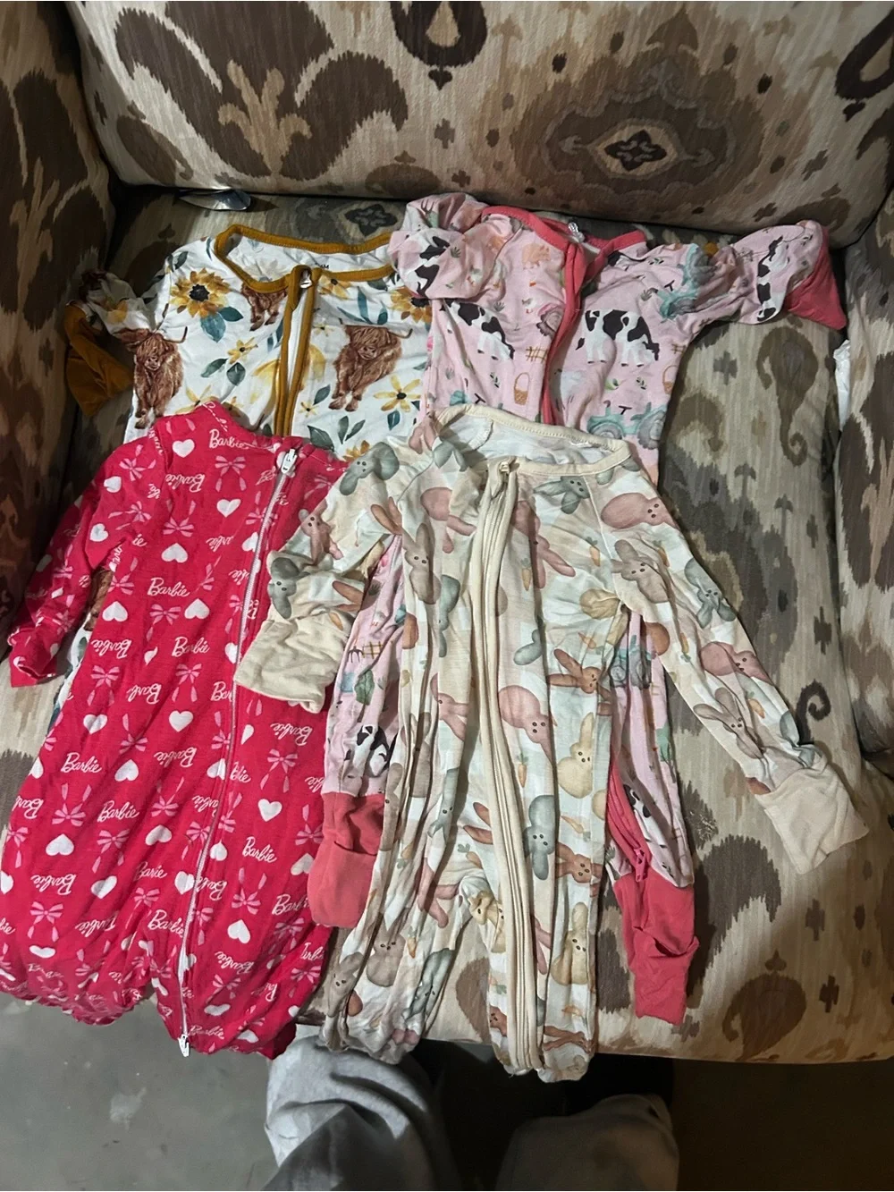 BABY BAMBOO !!!  Mixed Baby Sleepers Set - Animal & Floral Prints